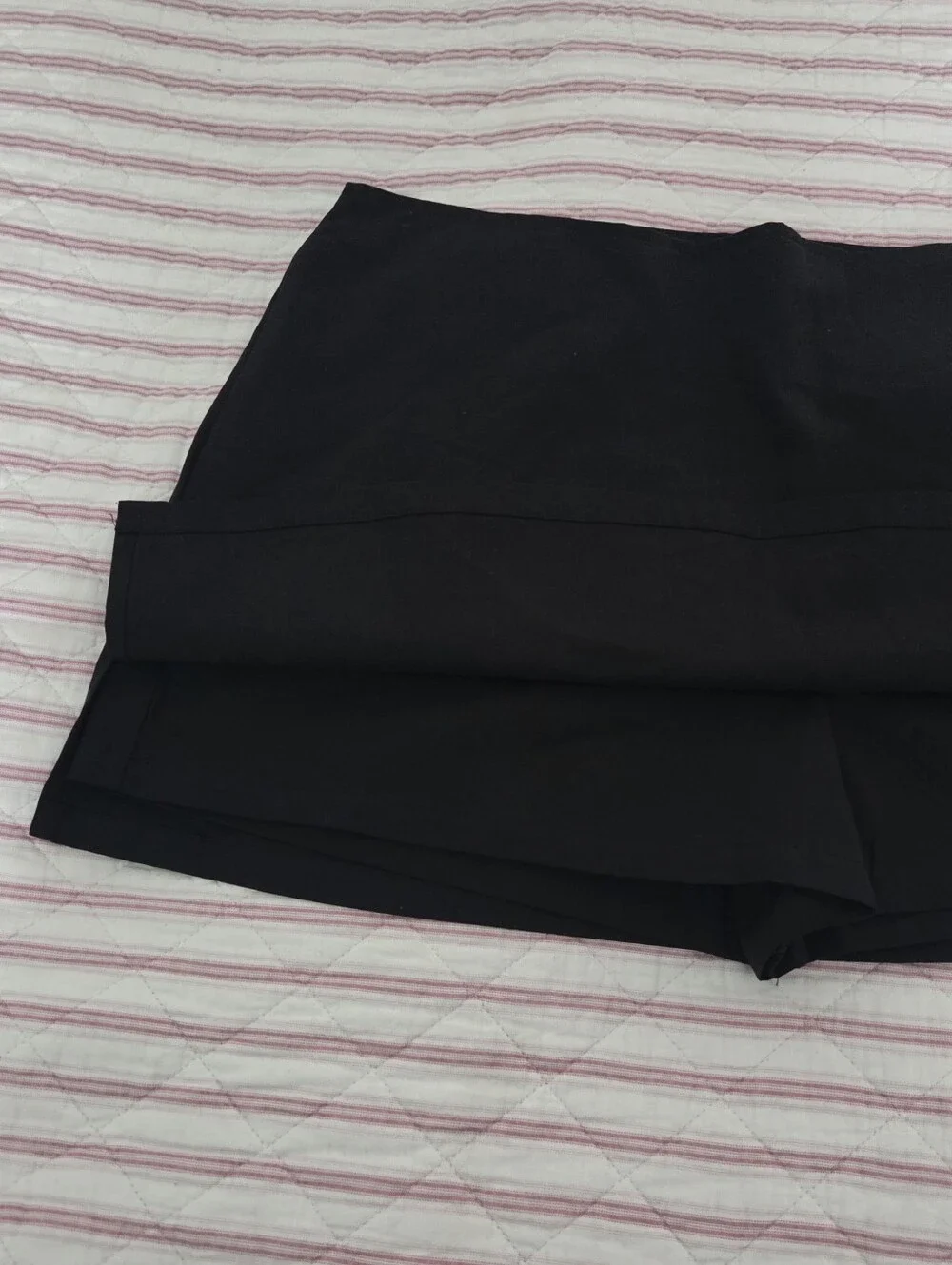 Princess Polly Black Mini Skort with Zip Detail size US12